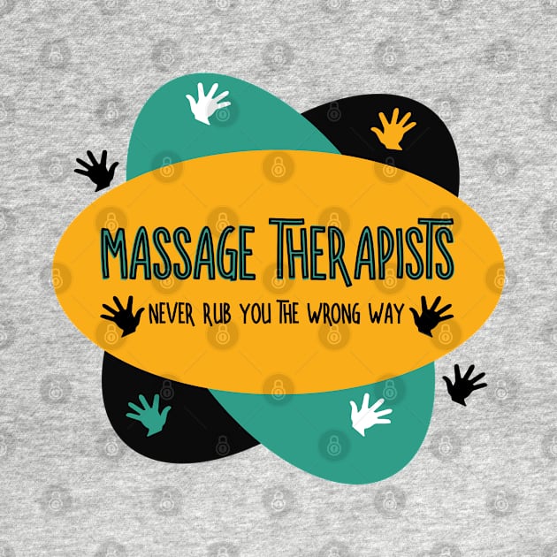 Massage Therapists Hands Rub Colorful by Barthol Graphics